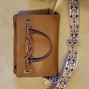 Michael Kors Top Handle Satchel with guitar strap